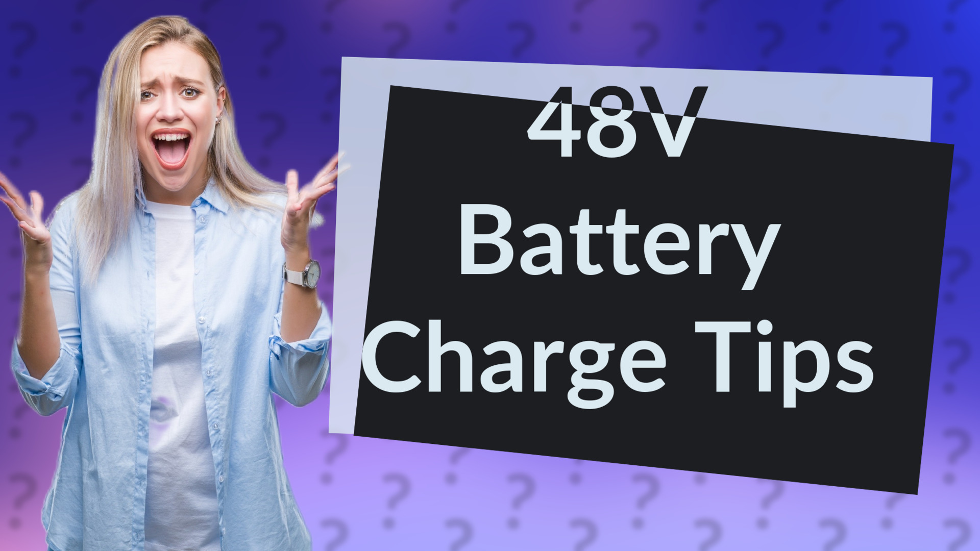 48V Battery Charge Tips