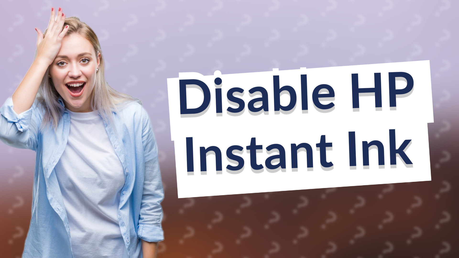 Disable HP Instant Ink