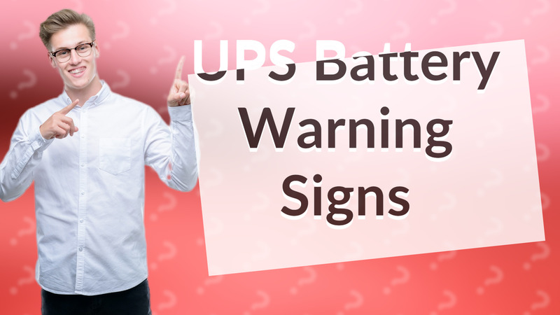 UPS Battery Warning Signs
