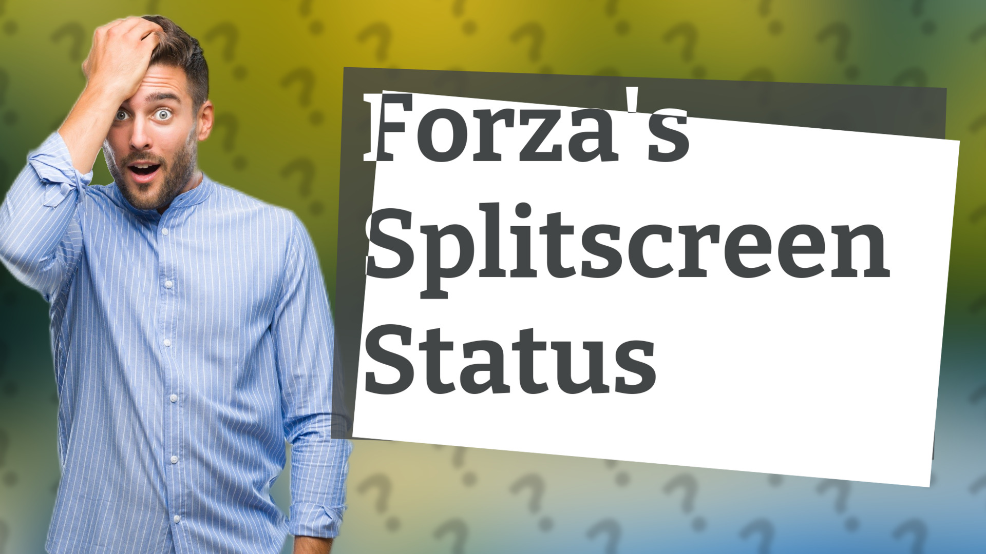 Forza's Splitscreen Status