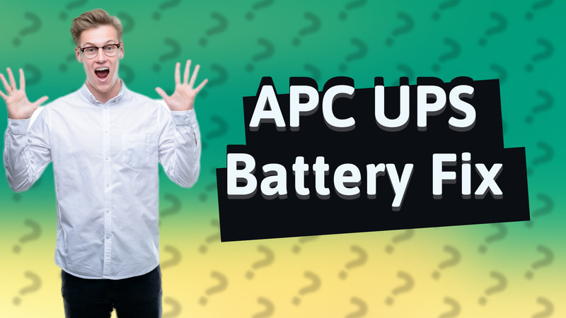 APC UPS Battery Fix