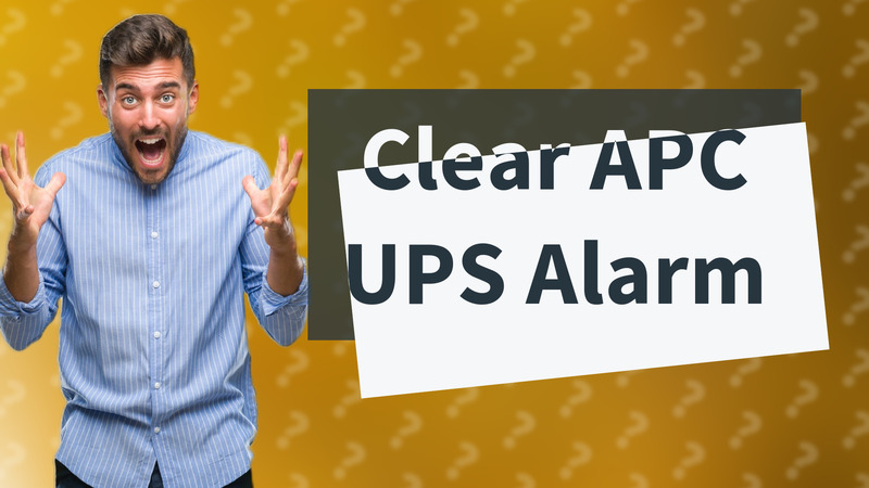 Clear APC UPS Alarm