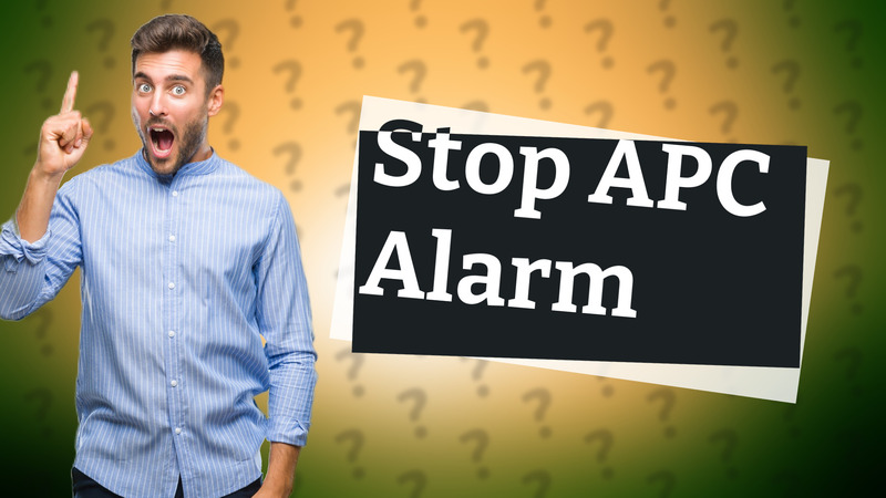 Stop APC Alarm