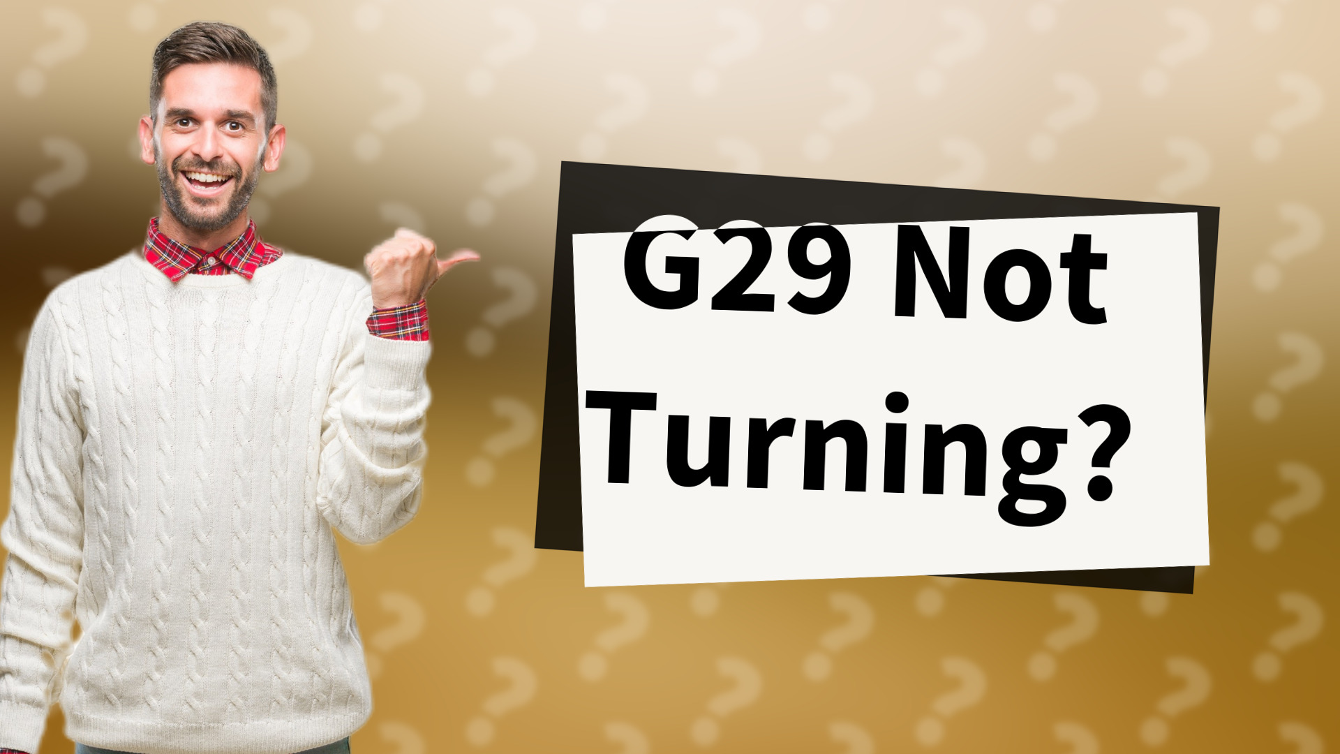 G29 Not Turning?