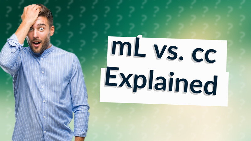 mL vs. cc Explained