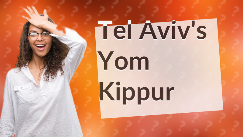 Tel Aviv's Yom Kippur
