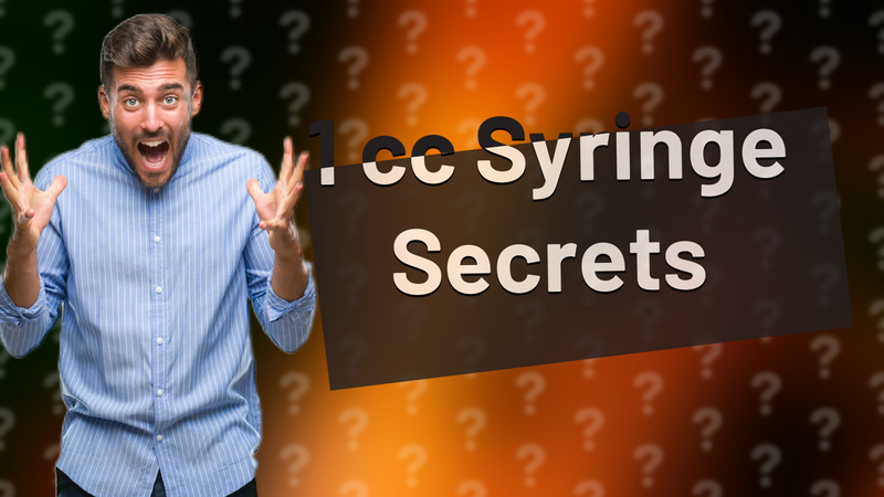 1 cc Syringe Secrets