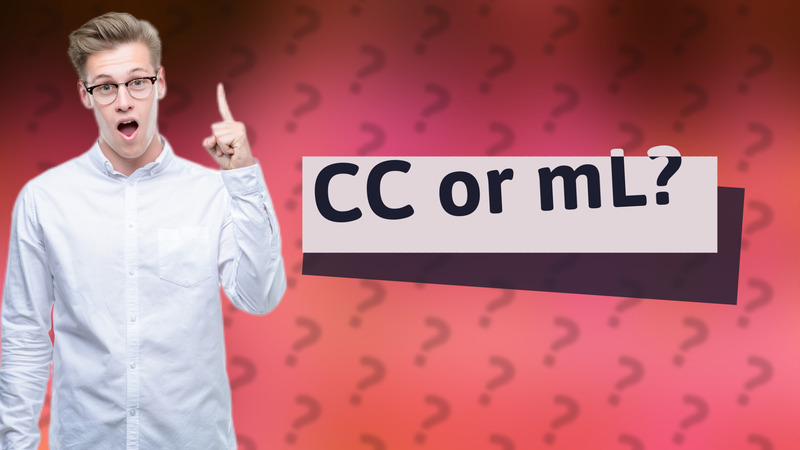 CC or mL?