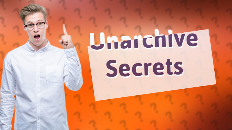Unarchive Secrets