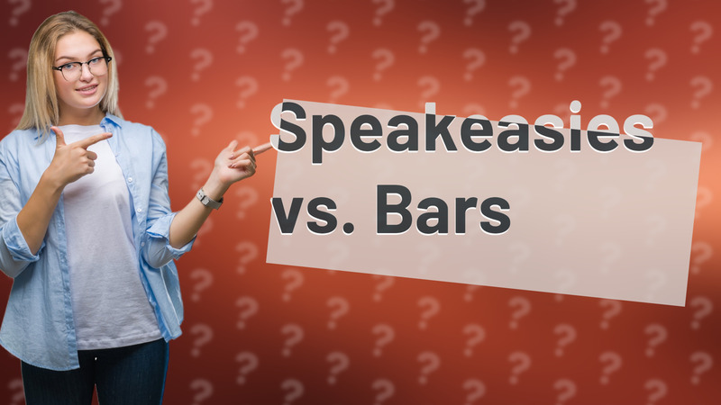 Speakeasies vs. Bars