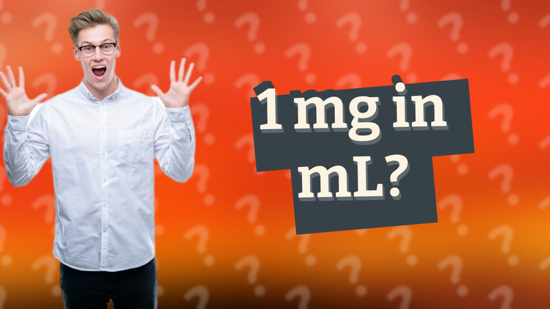 1 mg in mL?