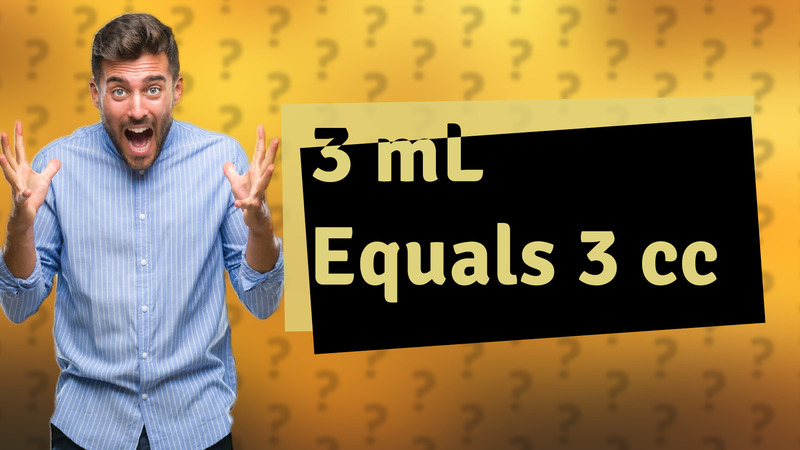 3 mL Equals 3 cc