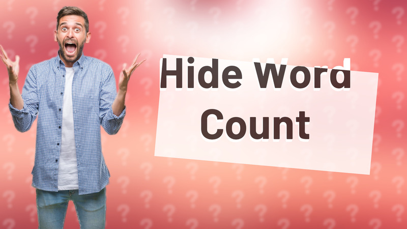 Hide Word Count
