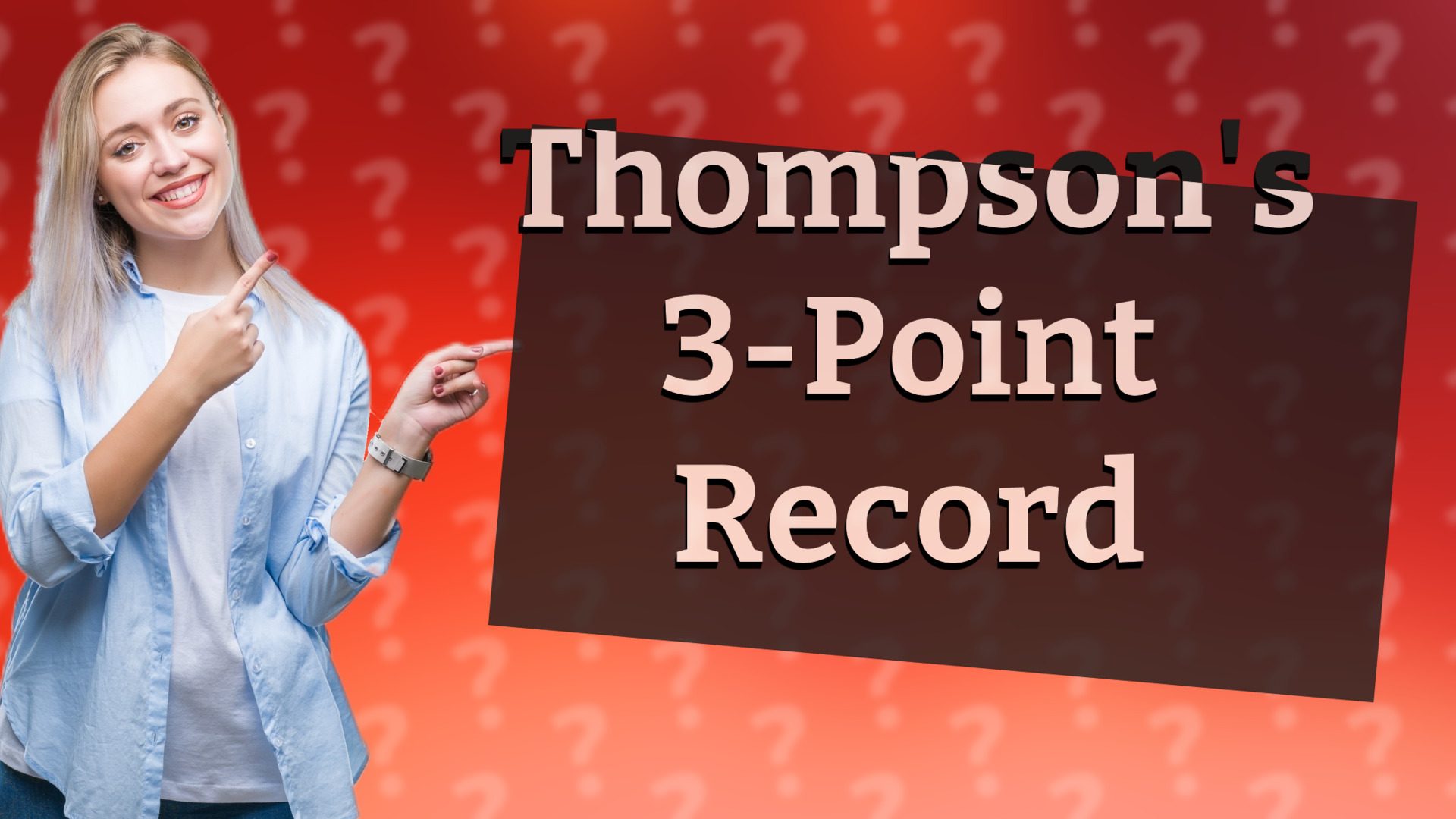 Thompson's 3-Point Record