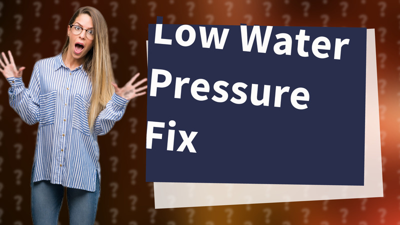 Low Water Pressure Fix
