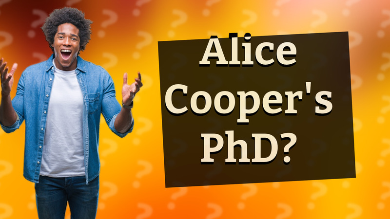 Alice Cooper's PhD?