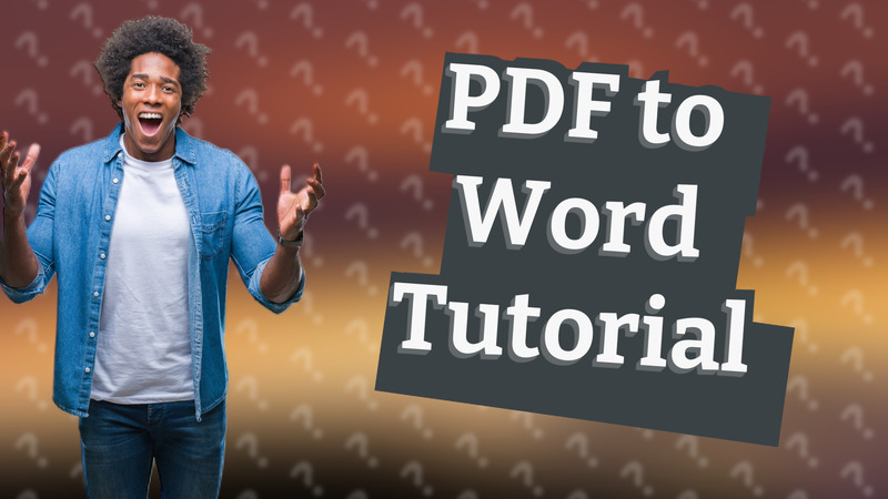 PDF to Word Tutorial