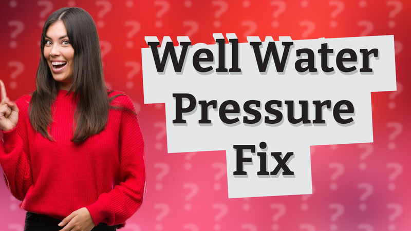 Well Water Pressure Fix