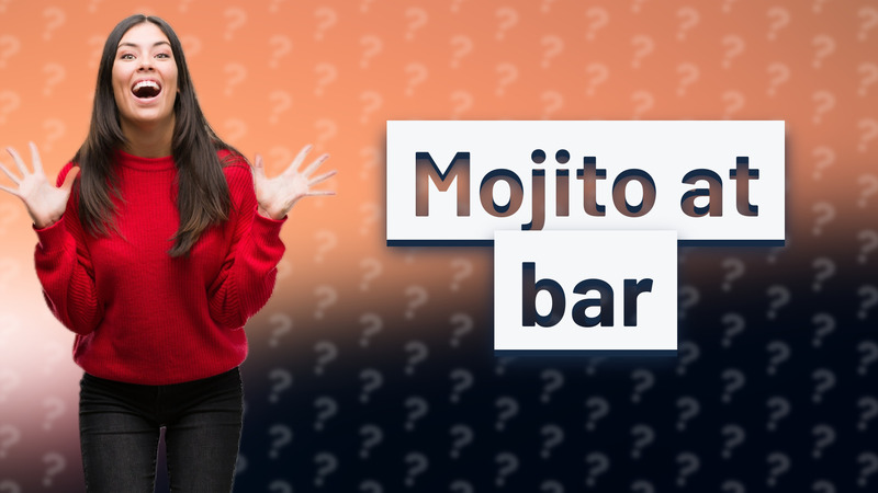 Mojito at bar