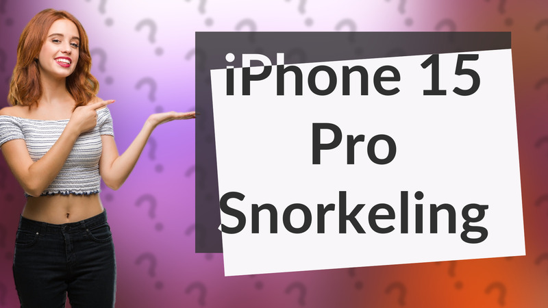 iPhone 15 Pro Snorkeling