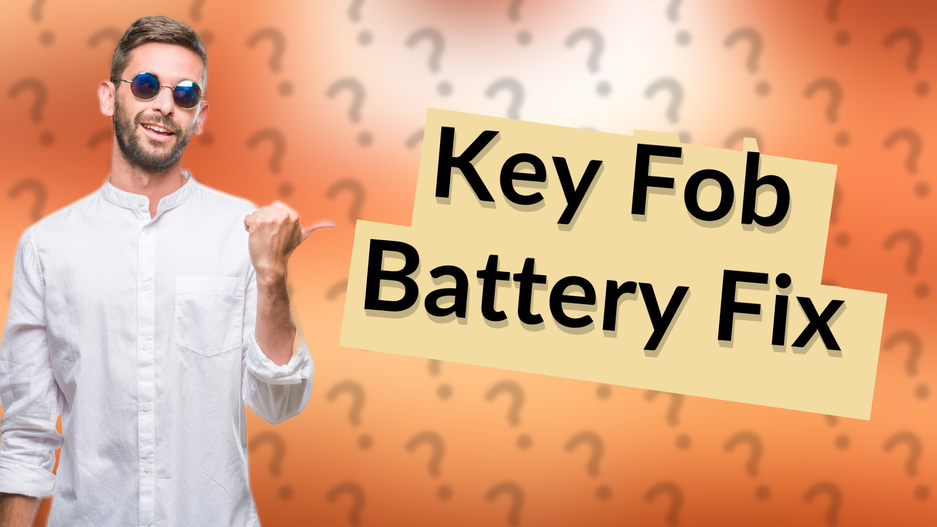 Key Fob Battery Fix