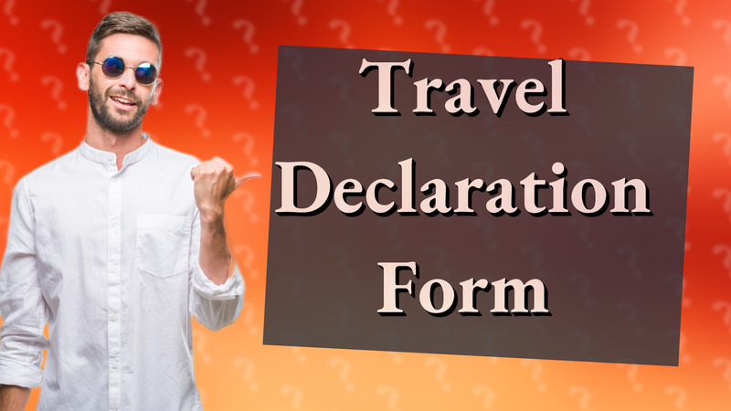 Travel Declaration Form