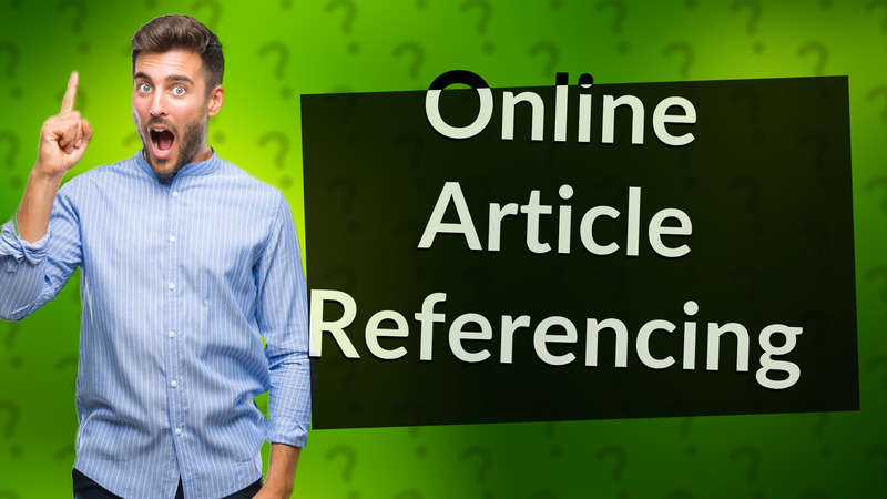 Online Article Referencing