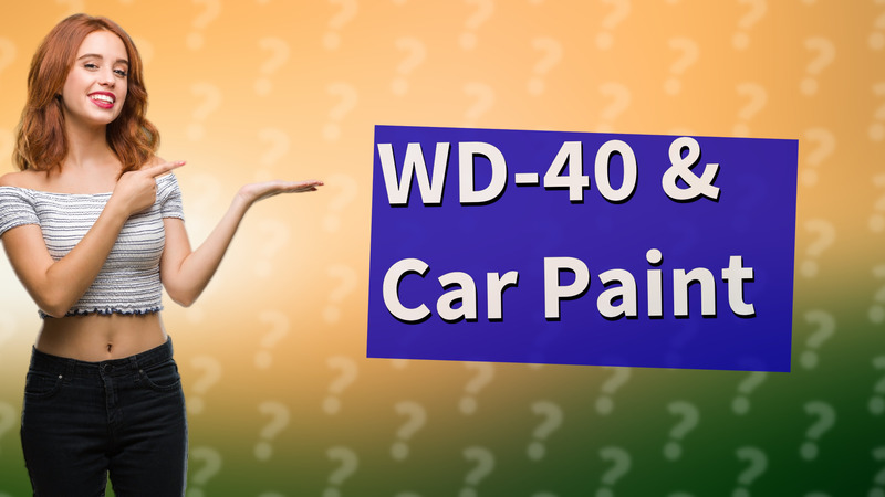 WD-40 & Car Paint
