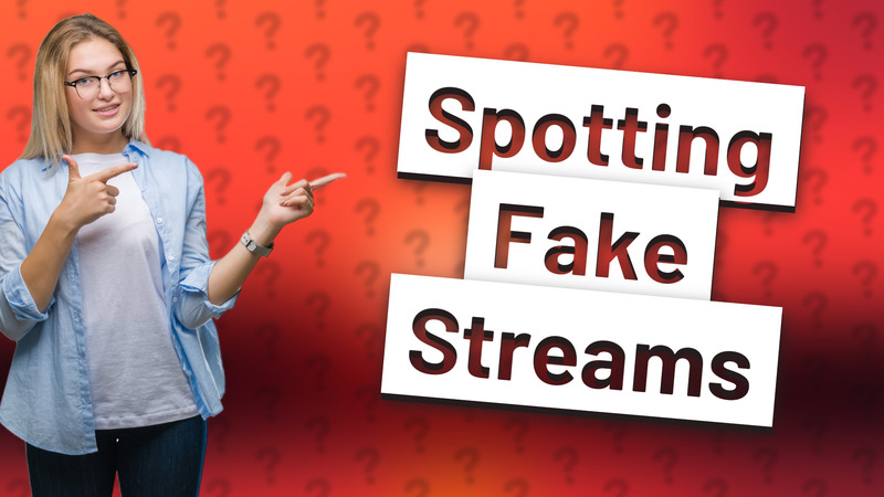 Spotting Fake Streams