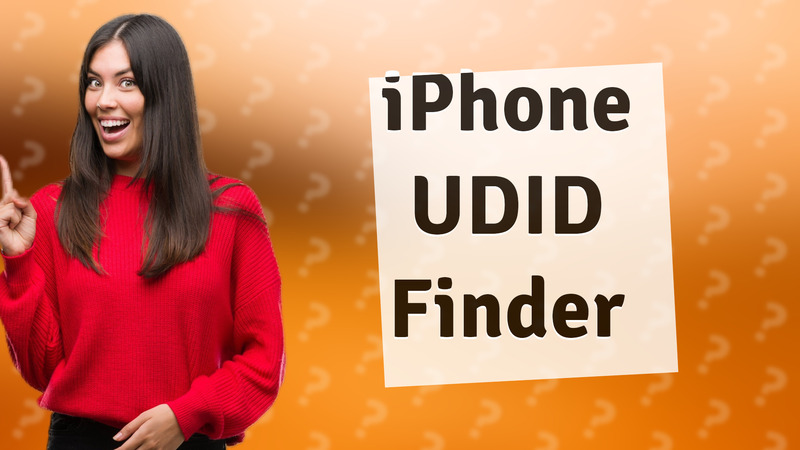 iPhone UDID Finder