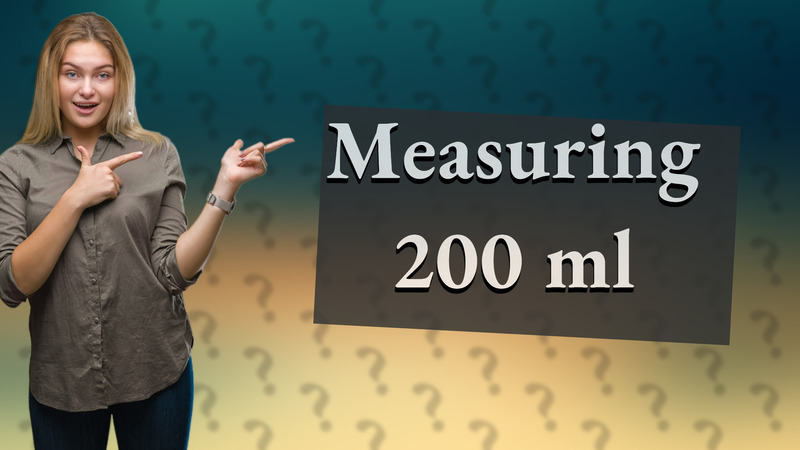 Measuring 200 ml