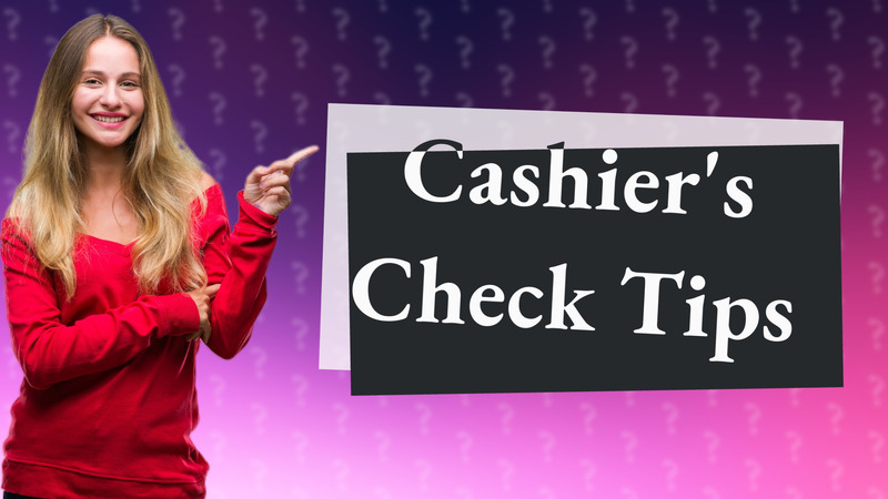Cashier's Check Tips