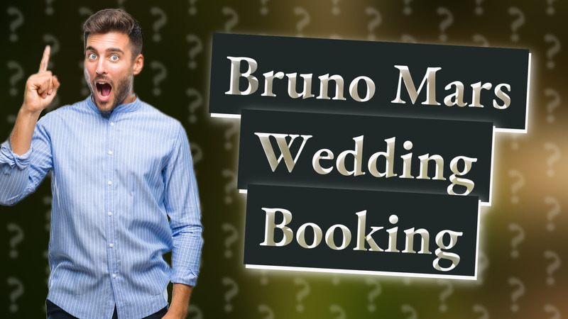 Bruno Mars Wedding Booking