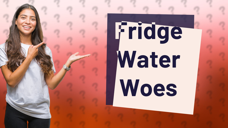 Fridge Water Woes