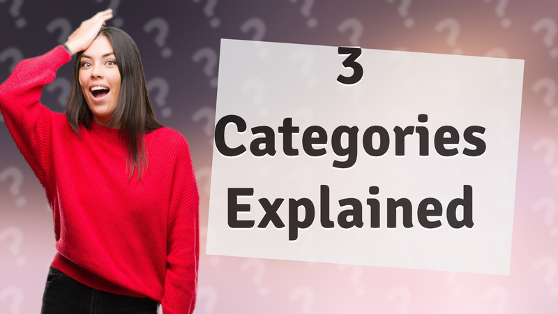 3 Categories Explained