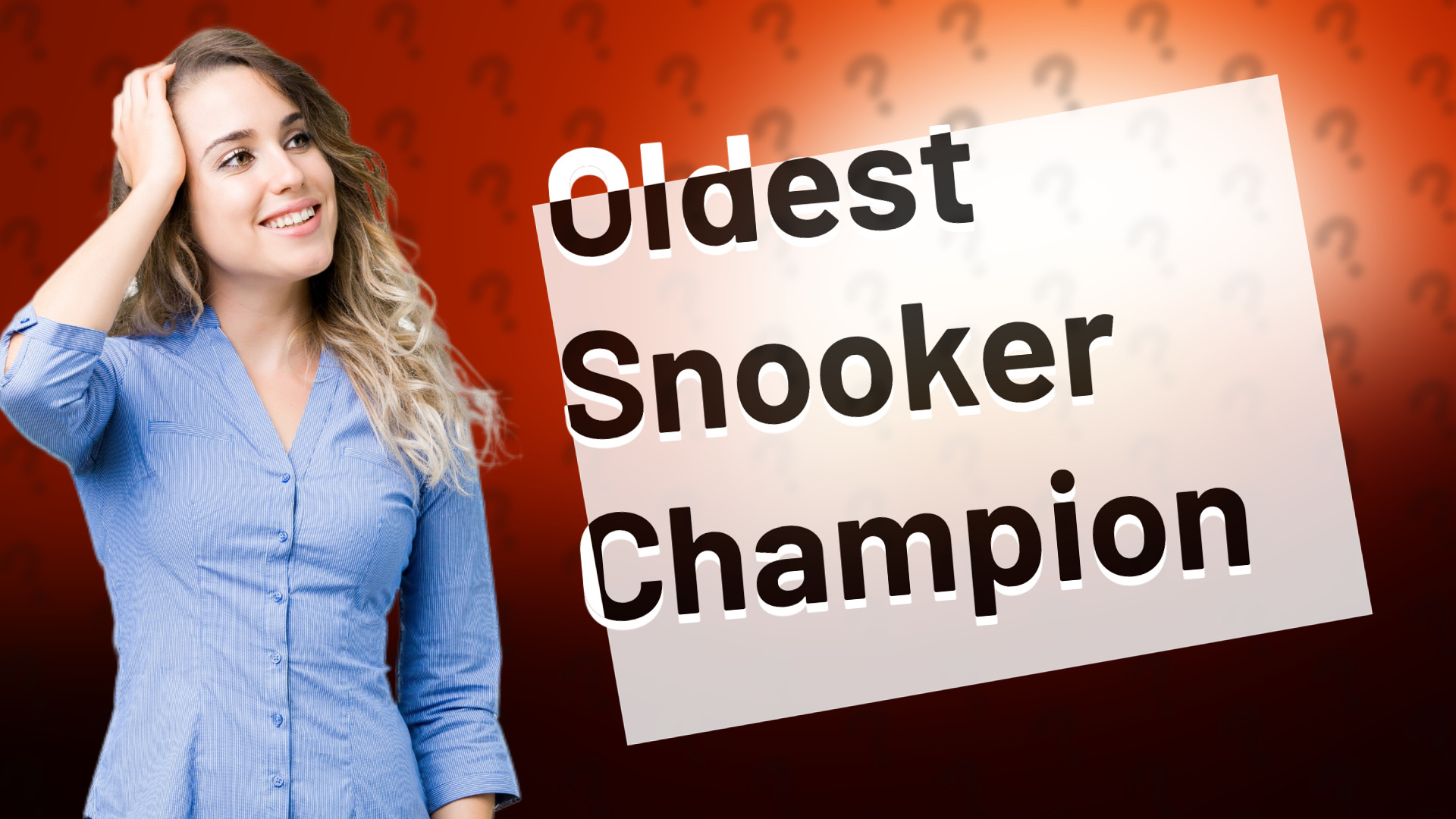 Oldest Snooker Champion
