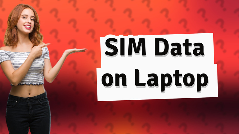 SIM Data on Laptop