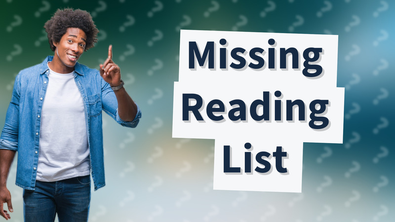Missing Reading List