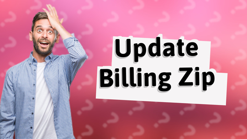 Update Billing Zip
