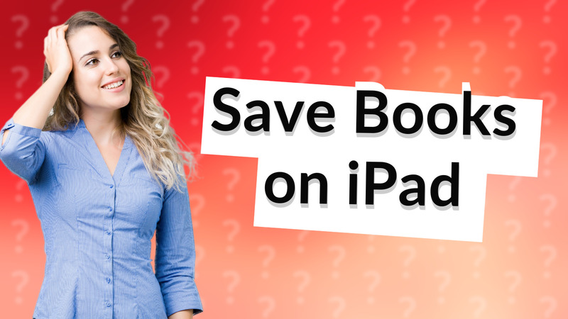 Save Books on iPad