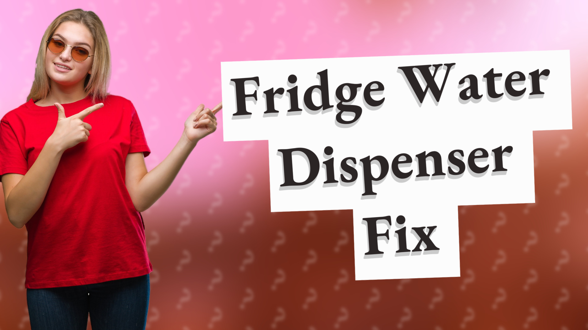 Fridge Water Dispenser Fix