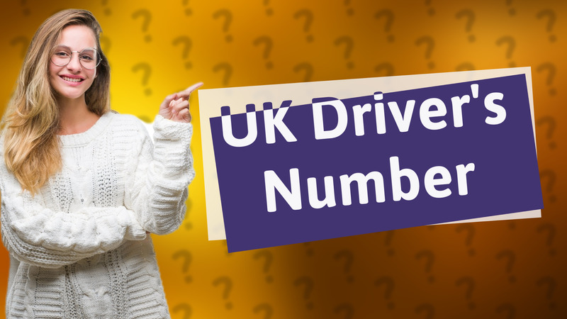 UK Driver's Number