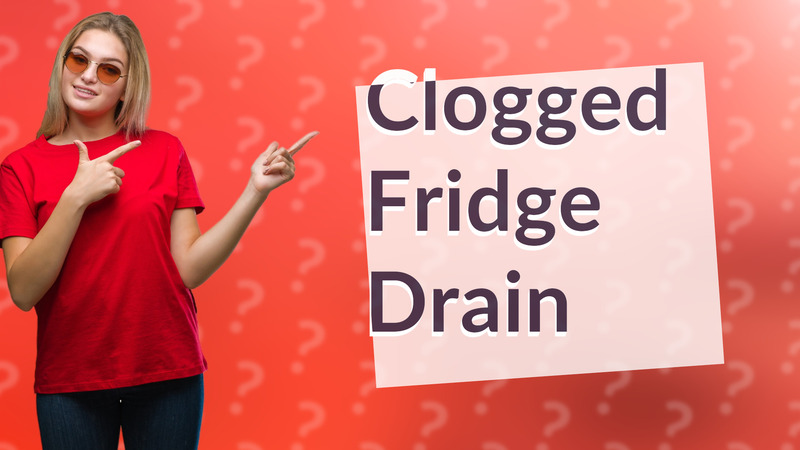 Clogged Fridge Drain