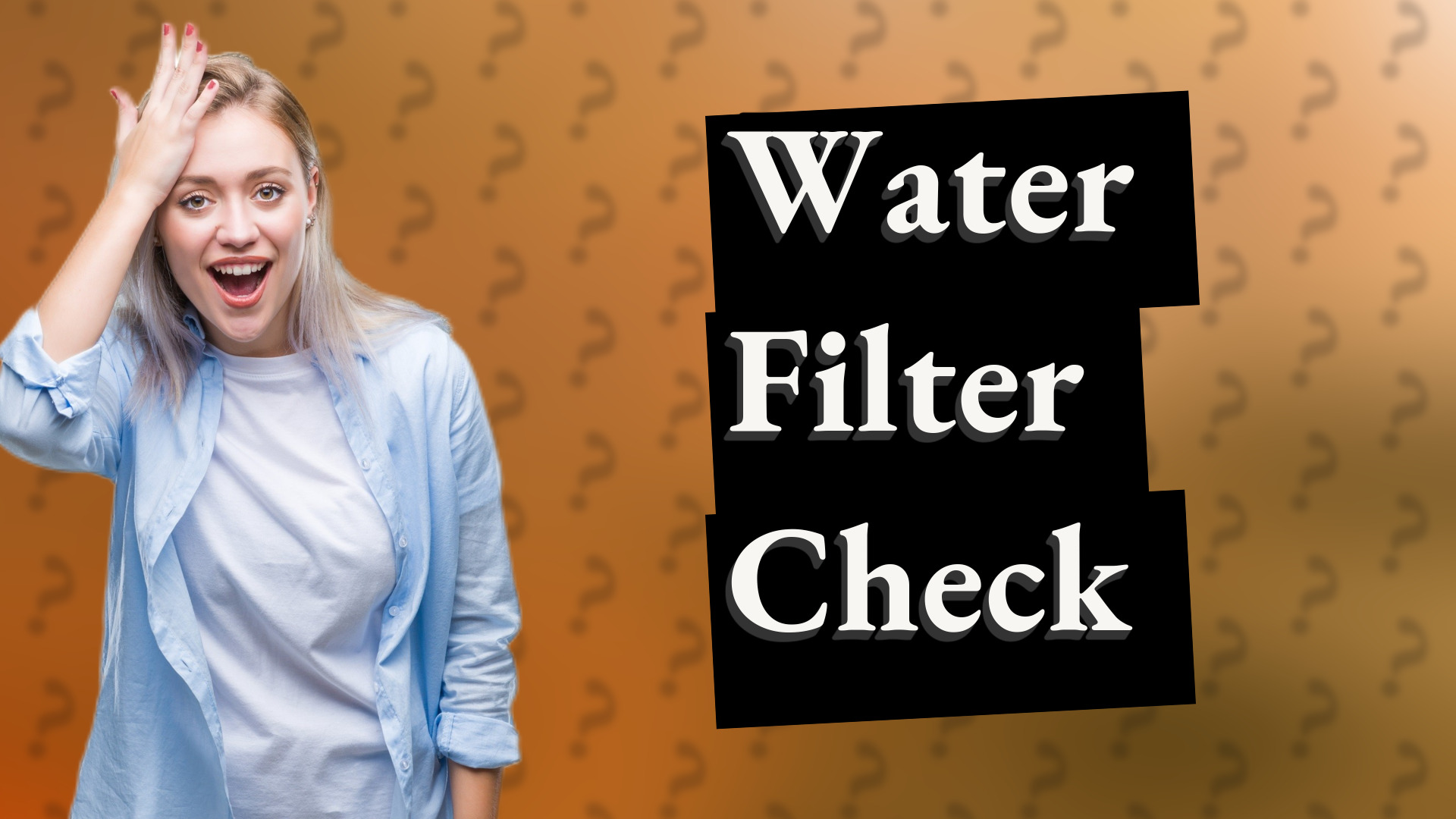 Water Filter Check