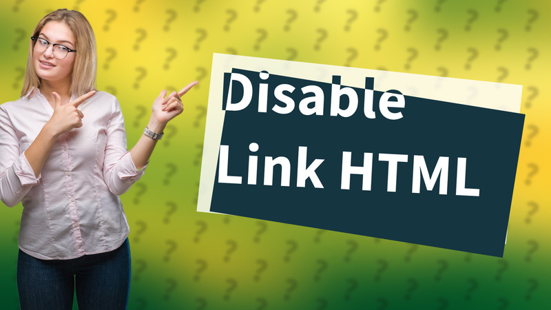 Disable Link HTML