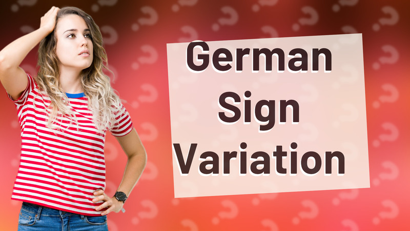 German Sign Variation