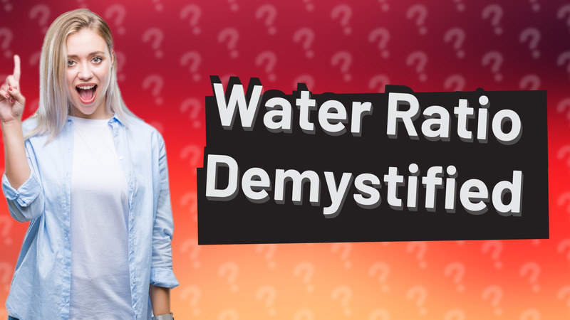 Water Ratio Demystified