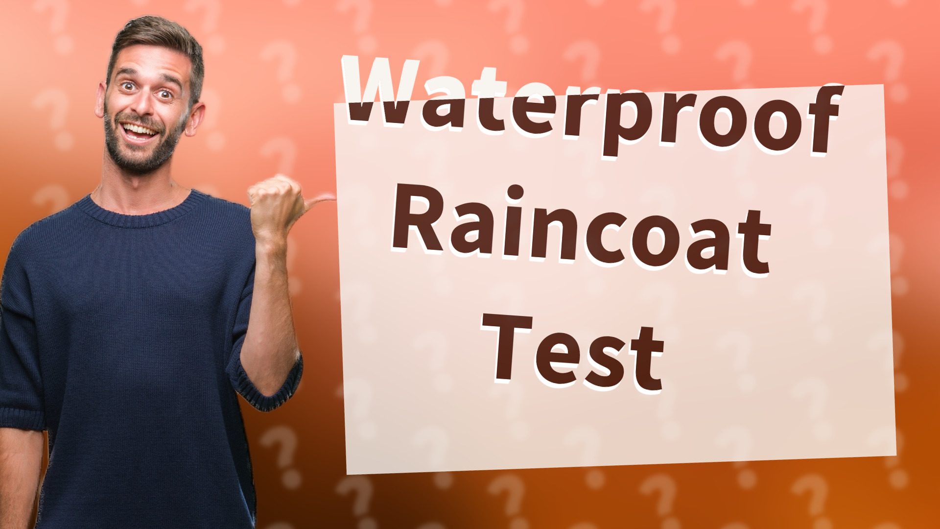 Waterproof Raincoat Test