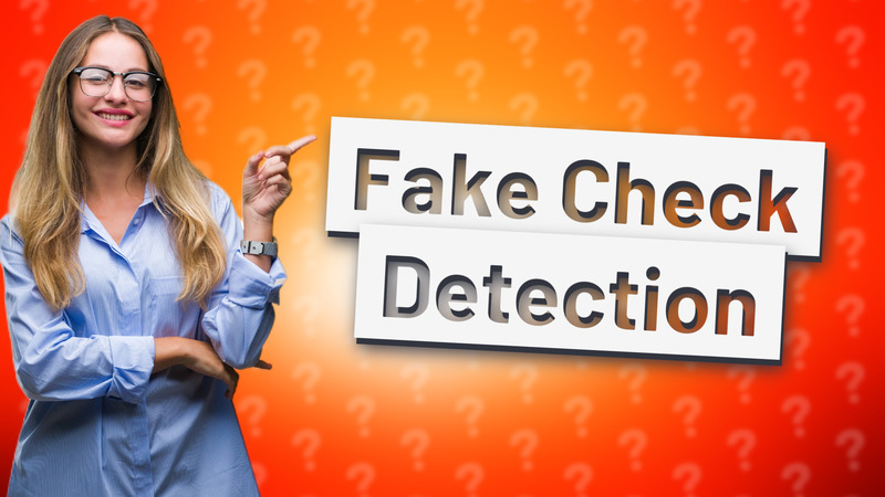 Fake Check Detection
