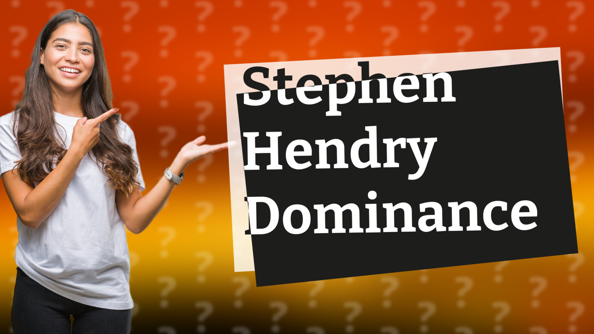 Stephen Hendry Dominance